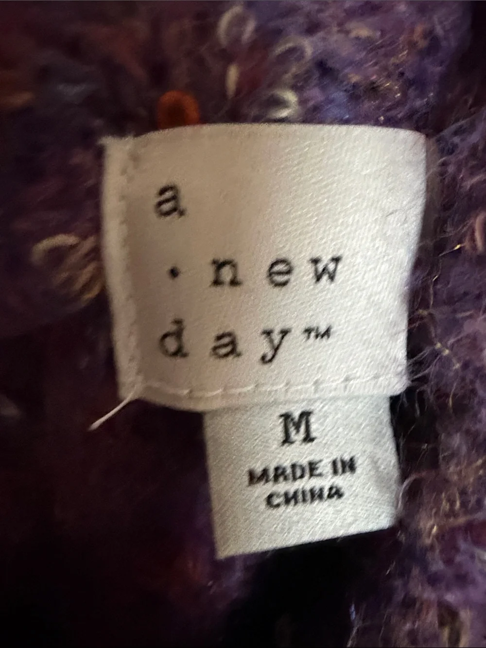 a new day Purple Speckled Turtleneck Sweater